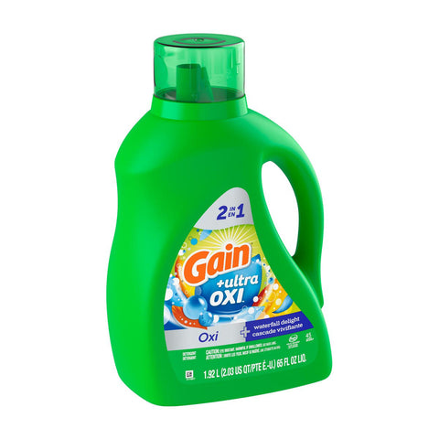 Gain Laundry Detergent -Ultra Oxi Waterfall 65 Oz, 4/cs.