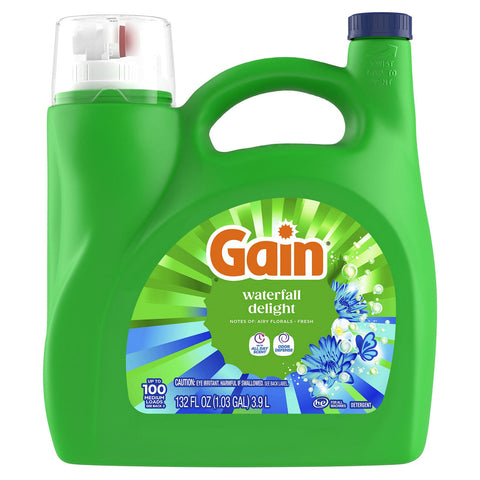 Gain Laundry Detergent -Waterfall 132 Oz, 4/cs.
