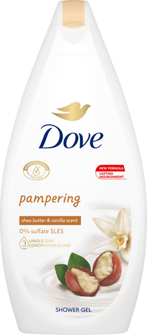 Dove Body Wash -Calming Shea Butter Vanilla 450 Ml, 12/cs.