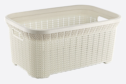 Plastic Knit Laundry Basket 35 LT, 12/cs.