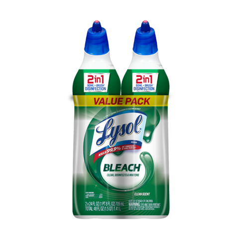 Lysol Toilet Bowl Cleaner Bleach Twin Pack 24 Oz, 4/cs