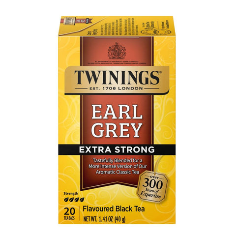 Twinings Tea -Earl Grey Extra Strong 20 Ct, 6/cs. EXP: 12/4/2028