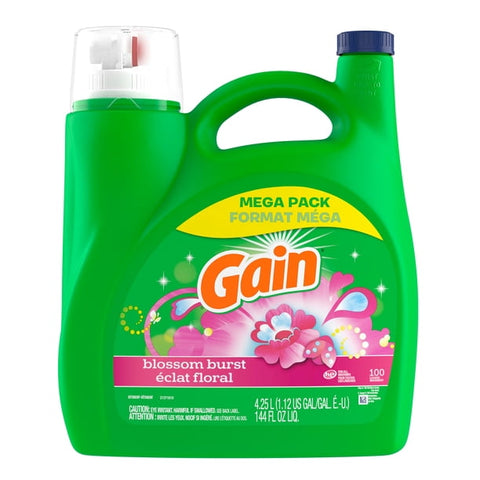 Gain Laundry Detergent -Blossom Burst 144 Oz, 4/cs.