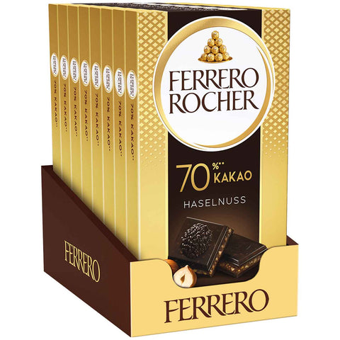 Ferrero Rocher Chocolate Bar -Cocoa Hazelnut 90 G (3.17 Oz), 8/cs EXP: 09/05/2026