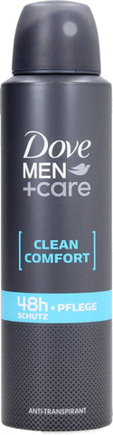 Dove Body Spray Men -Clean Comfort 150 Ml, 6/cs.