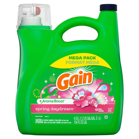 Gain Laundry Detergent -Spring Day Cream 154 Oz, 4/cs.