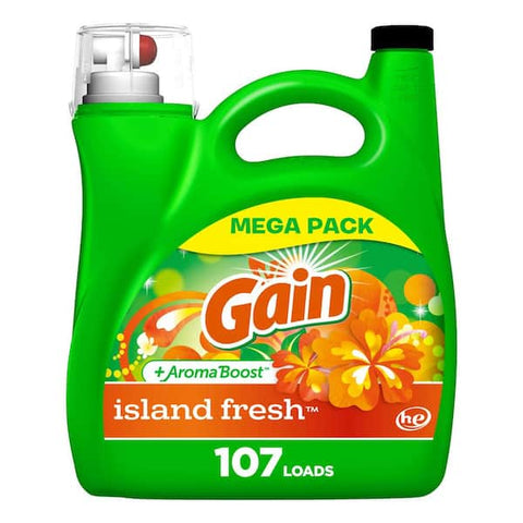 Gain Laundry Detergent -Island Fresh 154 Oz, 4/cs.