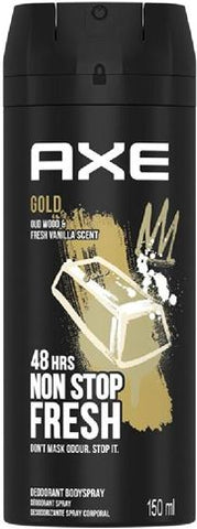 Axe Body Spray -Gold Oud Wood & Dark Vanilla 150 Ml, 6/cs.