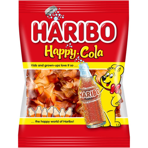 Haribo Candy -Happy Cola 100 G (3.5 Oz), 30/cs. EXP: 09/26 EU