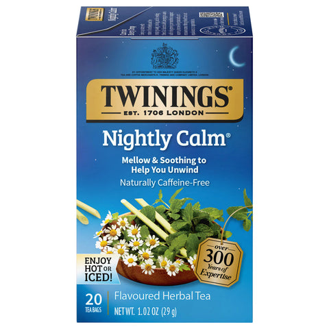 Twinings Tea -Nightly Calm Bedtime Blend Tea 20 Ct, 6/cs. Exp: 09/12/2028
