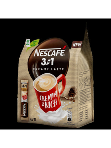 Nescafe 3 in1 Creamy Latte 10 CT,18/cs EXP: 08/26 EU