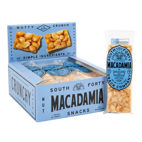 South Forty Nut Bars -Macadamia 1.4 Oz, 24/cs EXP: 11/30/2026