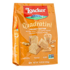 Loacker Quadratini Peanut Butter 250 G (8.82 Oz), 6/cs. EXP: 09/2027