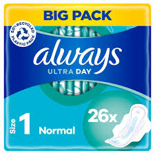 Always Women Pads -Platinum Long 26 Ct, 8/cs