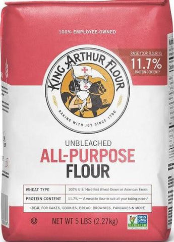 King Arthur Flour Unbleached All Purpose Flour 5 Lb, 8/cs   EXP: 6/20/2027
