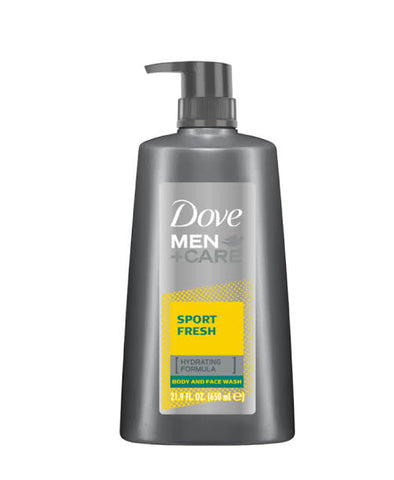 Dove Body Wash Men w/Pump -Sport Fresh 650 Ml, 12/cs.