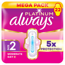 Always Women Pads -Platinum Long 24 Ct, 4/cs