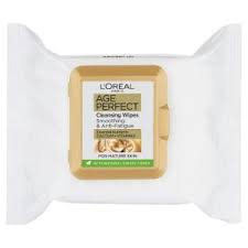 L'Oreal Paris Age Perfect Smoothing Facial Cleansing Wipes 25 CT, 6/cs