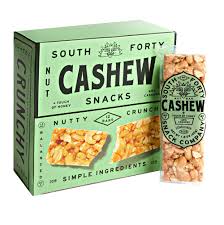 South Forty Nut Bars -Cashew 1.4 Oz, 24/cs EXP: 11/25/2026