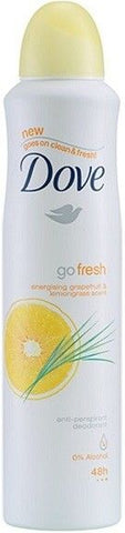 Dove Body Spray -Grapefruit & Lemongrass 250 Ml, 6/cs.