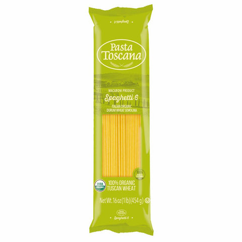 Pasta Toscana Organic Pasta -Spaghetti 1 Lb, 12/cs.  EXP: 05/07/2028