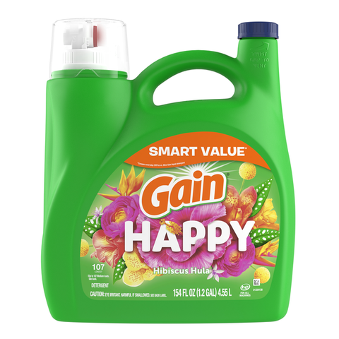 Gain Laundry Detergent -Happy 154 Oz, 4/cs.