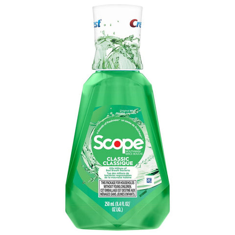 Crest Scope Mouthwash Wintergreen 250 Ml, 6/cs.EXP:09/27