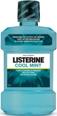 Listerine Mouthwash -Cool Mint 1 LT(33.8 OZ), 6/cs.