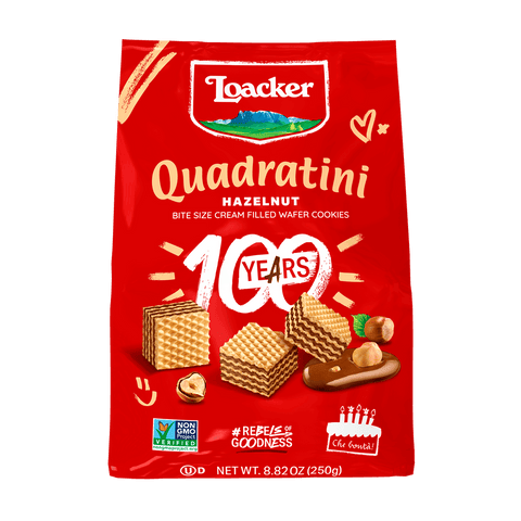 Loacker Quadratini Hazelnut 250 G (8.82 Oz), 6/cs. EXP: 10/2027