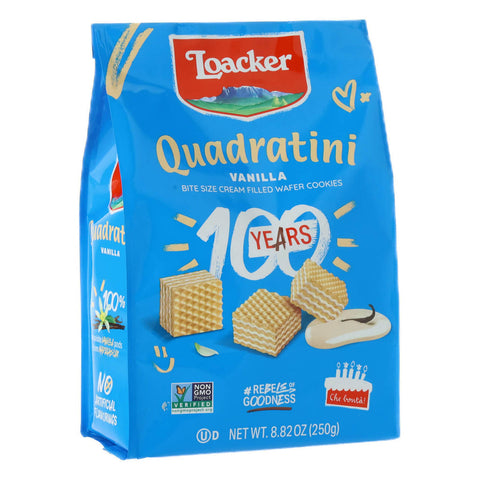 Loacker Quadratini Vanilla 250 G (8.82 Oz), 6/cs.