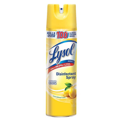 Lysol Disinfectant Spray- Lemon 19 Oz, 12/cs.