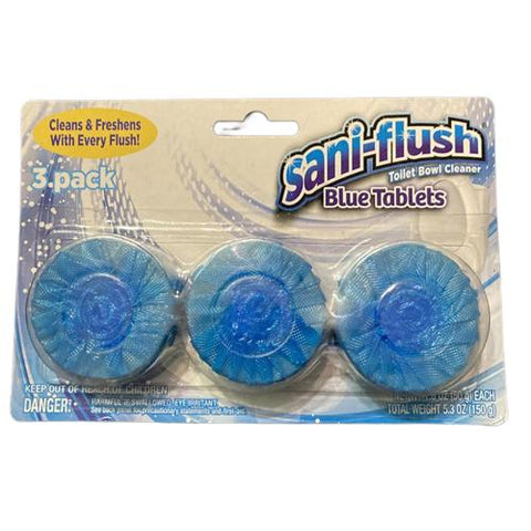 Sani-Flush Bleach Tab Blue 3 Pk, 12/cs.