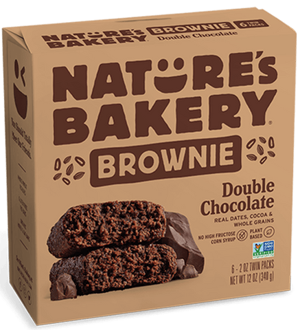 Natures Bakery -Double Chocolate Brownie 6 Pack 12 Oz, 6/cs.