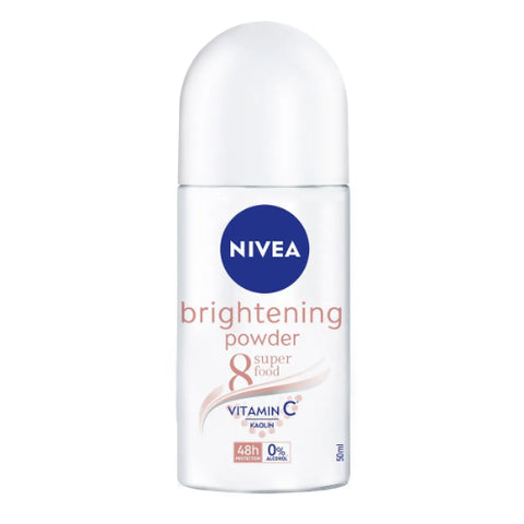 Nivea Roll-On Women -Extra Bright Powdeer 50 Ml, 12/cs.