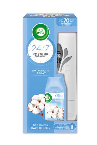 Airwick Freshmatic Machine w/Refill -Soft Cotton 4/cs.