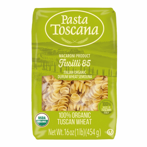 Pasta Toscana Organic Pasta -Fusilli 1 Lb, 12/cs.   EXP: 05/07/2028