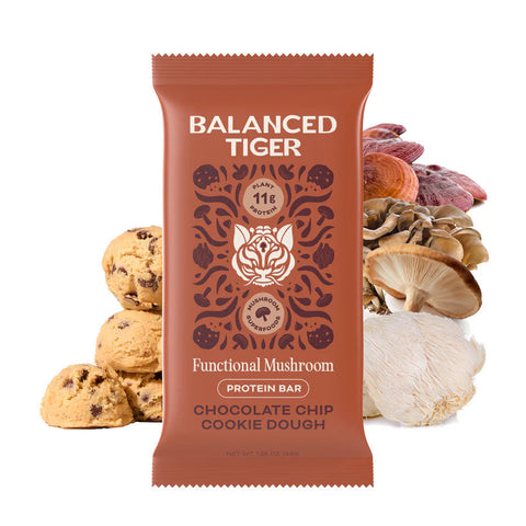 Balanced Tiger Protein Bar Chocolate Chip Cookie Dough 1.55 Oz, 12/cs. EXP: 8/13/2026