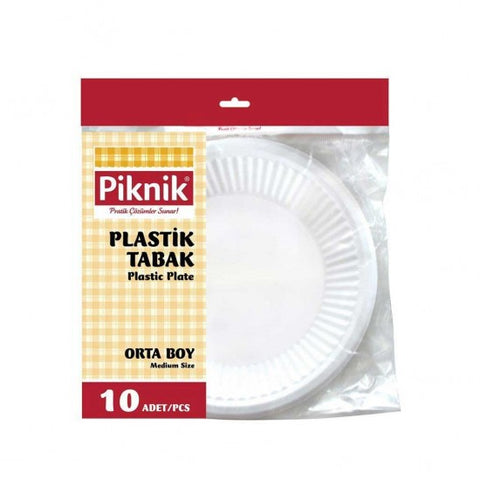 Piknik Plastic Plates -Medium 10 CT, 120/cs.