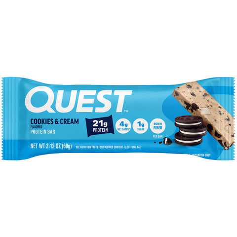 Quest Protein Bar -Cookies & Cream 2.12 Oz (60 G), 12/cs. EXP: 04/11/2027