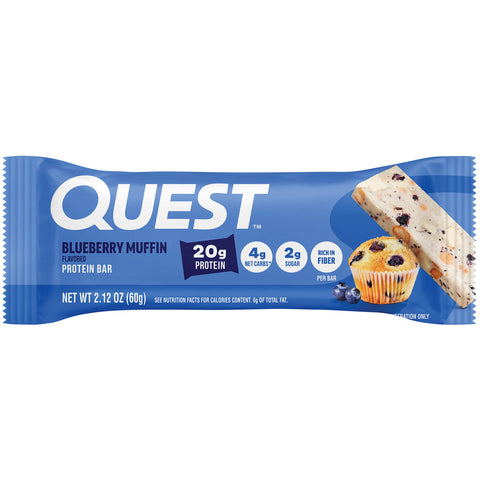 Quest Protein Bar-Blueberry Muffin  2.12 Oz (60 G), 12/cs. EXP: 6/17/2027