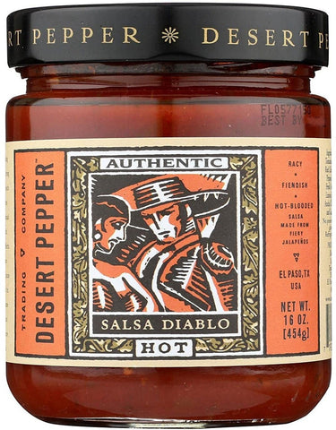 Desert Pepper Salsa -Diablo Hot  16 Oz, 6/cs.