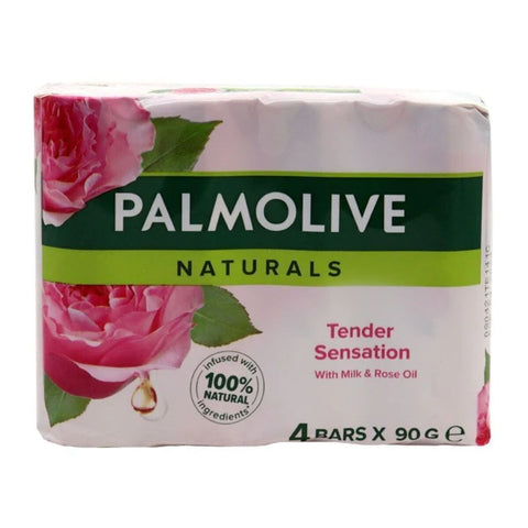 Palmolive Bar Soap 4 Pk. -Milk & Roses 90 G, 18/cs.