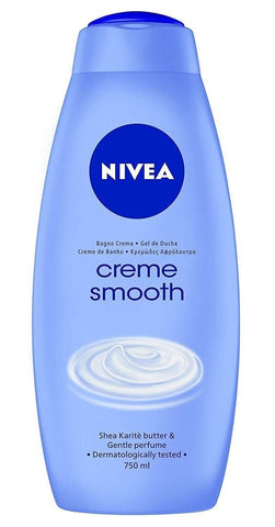 Nivea Shower Gel -Creme Smooth 750 Ml, 12/cs.