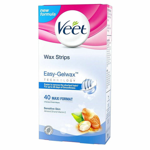 Veet Wax Strips for Sensitive Skin 40 CT, 4/cs