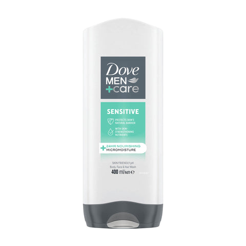 Dove Body Wash Men -Sensitive 400 Ml, 12/cs.