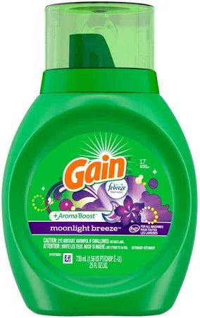 Gain Laundry Detergent -Moonlight Breeze 25 Oz, 6/cs.