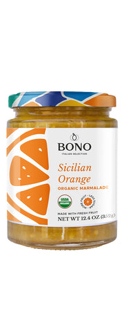Bono Organic Sicilian Marmalade -Orange 12.4 Oz, 6/cs.  EXP: 9/3/2028