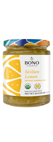 Bono Organic Sicilian Marmalade -Lemon 12.4 Oz, 6/cs.  EXP: 9/3/2028