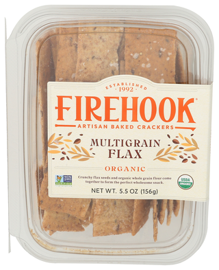 Firehook Crackers -Multigrain Flax 5.5 Oz, 8/cs.   EXP: 8/27/2026