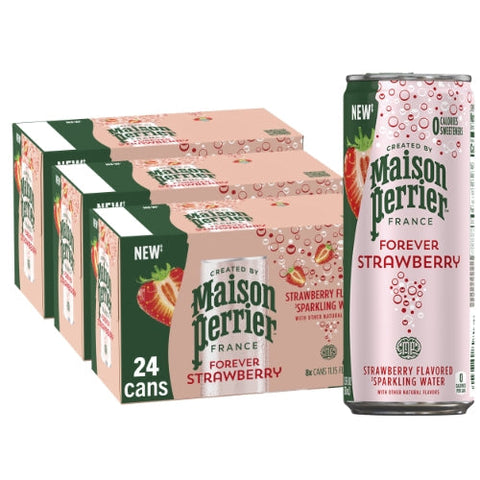 Maison Perrier Sparkling Water -Strawberry 8 Pack, 11.15 Oz, 24/cs  EXP: 01/24/2027